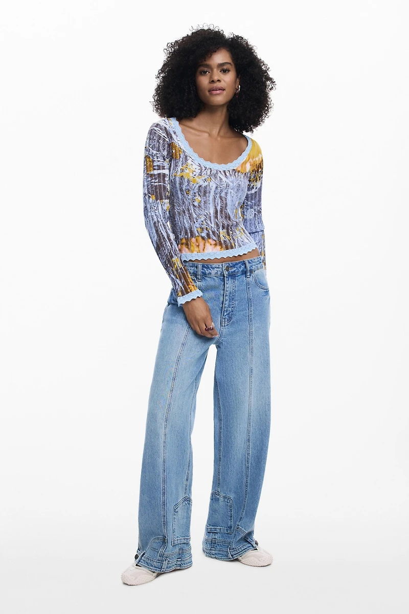 Desigual Women's Lightweight floral sweater