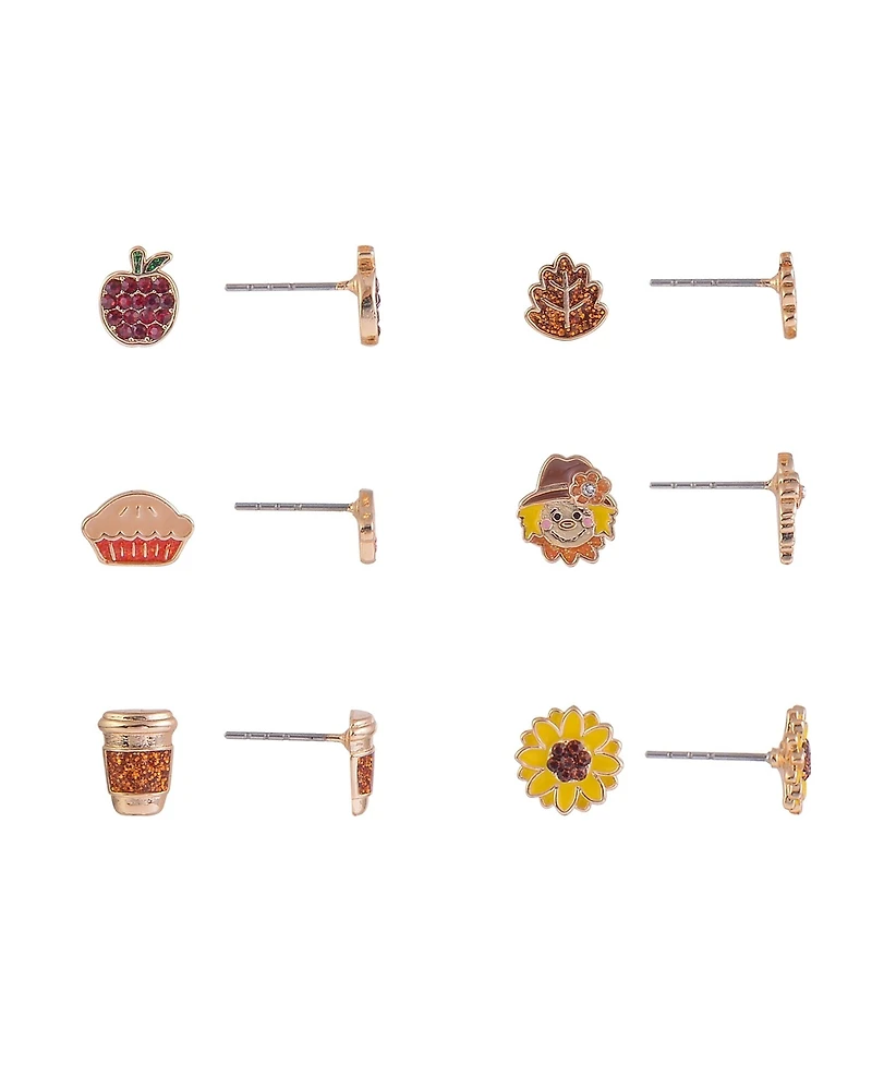 Hallmark Fall Theme 6pk Stud Earring Set