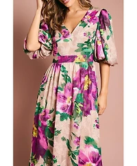 Coast Women's Bow Detail Jacquard Midi Dress