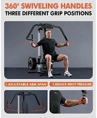 Mikolo Chest & Reverse Fly Machine - 400LB Plate Loaded Pec Deck with Band Pegs for Home Gym