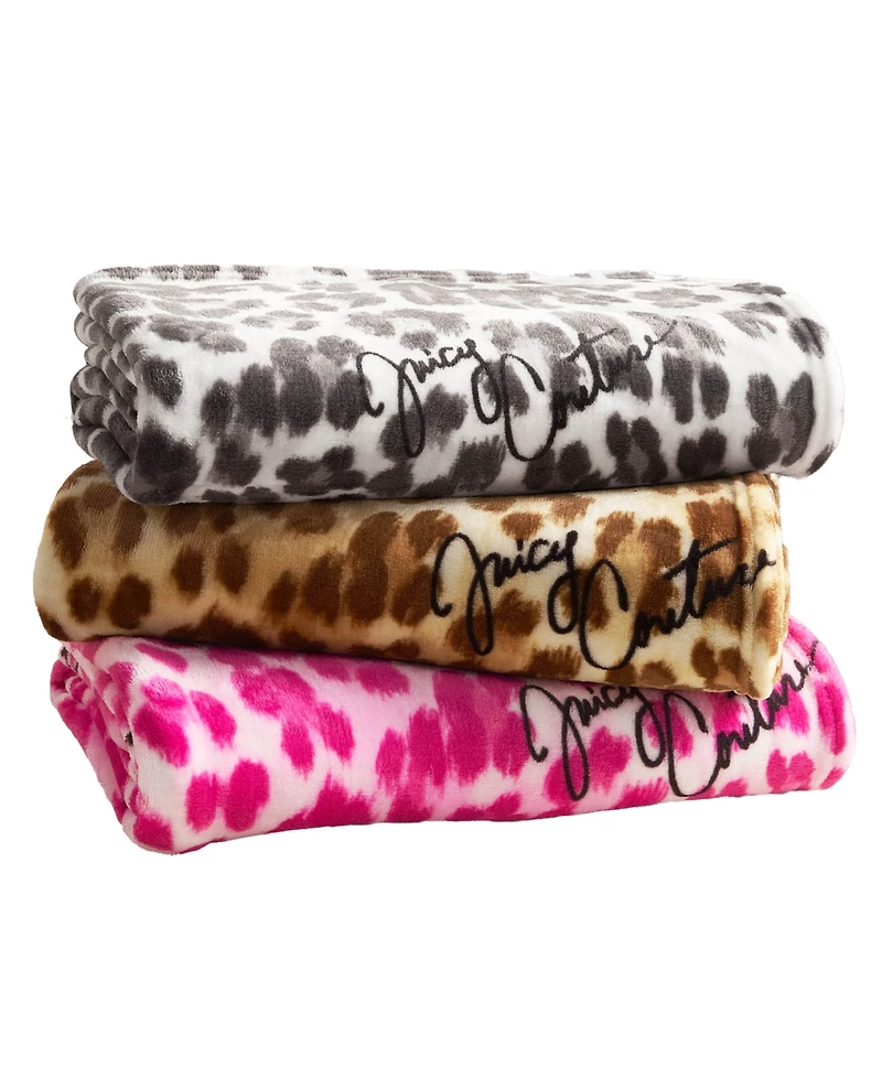 Juicy Couture Plush Throw, 50" x 70"