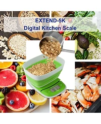 American Weigh Scales Extend-5K Digital Kitchen Scale With Collapsible Bowl, 11LB / 5KG