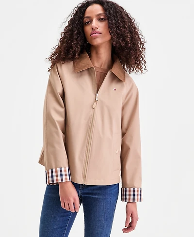 Tommy Hilfiger Women's Corduroy-Collar Barn Jacket