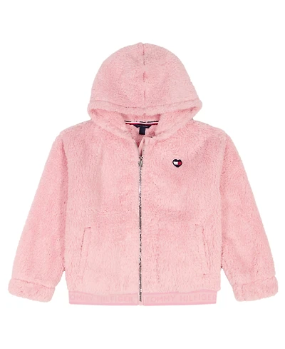 Tommy Hilfiger Girls 7-16 Minky Loose Fit Zip Up Hoodie