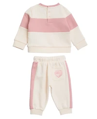 Guess Baby Girls 2-Piece Long-Sleeve Sweatshirt and Sweatpants Set