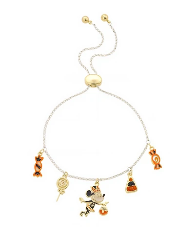Disney Minnie Mouse Crystal Adjustable Charm Bolo Bracelet