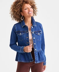 Style & Co Women's Peplum Denim Jacket, Macy's Exclusive