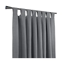Commonwealth Home Fashions Ventura Tab Top Curtain Panel Pair Window Dressing each - 78x84", Dark Grey