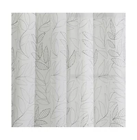 Habitat Valentina Sheer Window Treatment Tone on Tone Motif Grommet Curtain Panel for Bedroom Livingroom 52" x 95" White