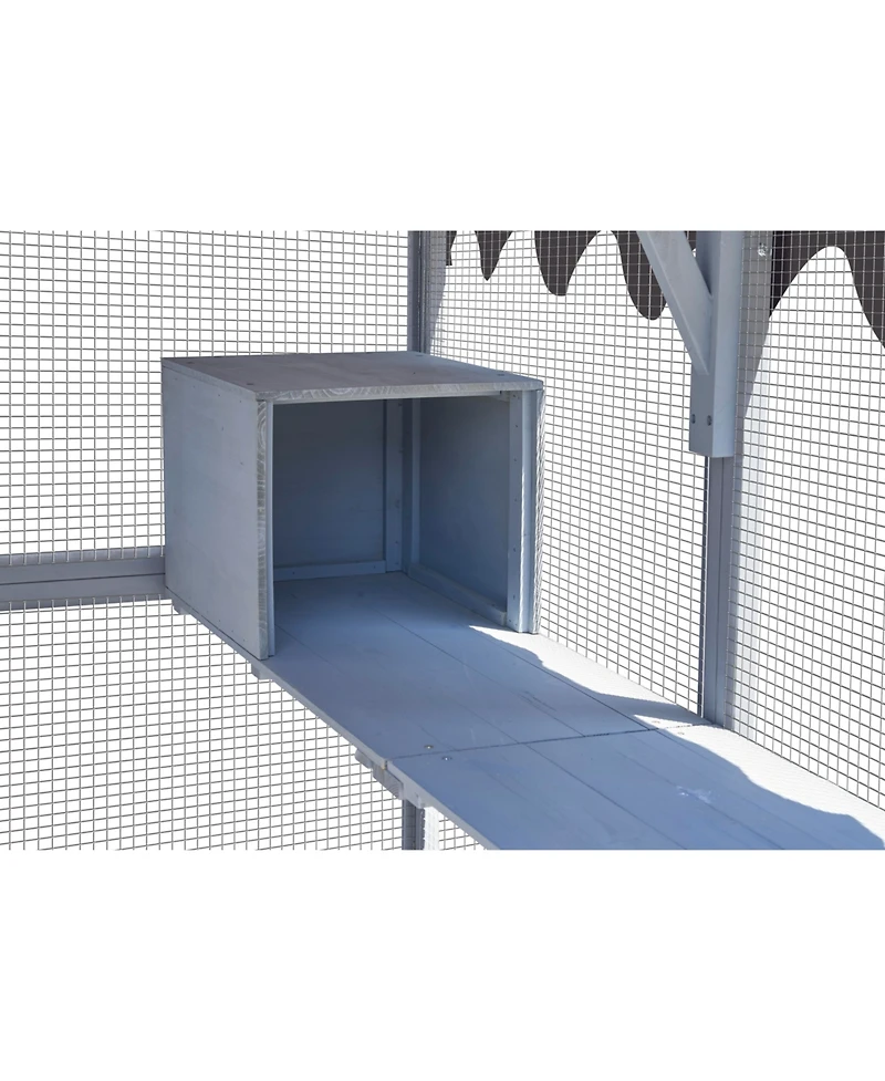 Streamdale Furniture Spacious Outdoor Cat House with Walk-In Door and Weatherproof Roof