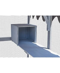 Streamdale Furniture Spacious Outdoor Cat House with Walk-In Door and Weatherproof Roof