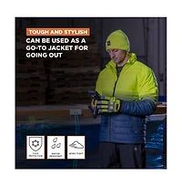 RefrigiWear Men's Enhanced Visibility Insulated Quilted Jacket
