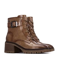 Xti Women's Patent Leather Heeled Combat Booties