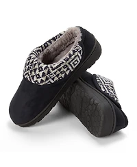Dearfoams Women's Elsie Foldover Cuff Microsuede Clog Slipper