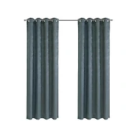 Habitat Portland Light Filtering Window Treatment Grommet Curtain Panel for Bedroom Livingroom 52" x 108" Steel Blue