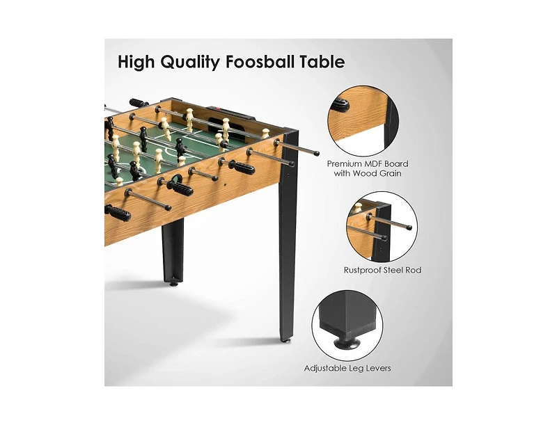 48 Inch Competition Sized Home Recreation Wooden Foosball Table