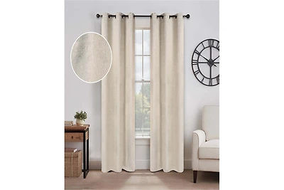 Superior Senna Textured Room Darkening Grommet Curtain Set of 2 Panels