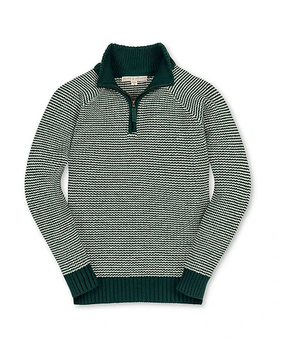 Hope & Henry Boys Organic Long Sleeve Half Zip Raglan Ski Sweater