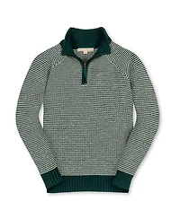 Hope & Henry Boys Organic Long Sleeve Half Zip Raglan Ski Sweater