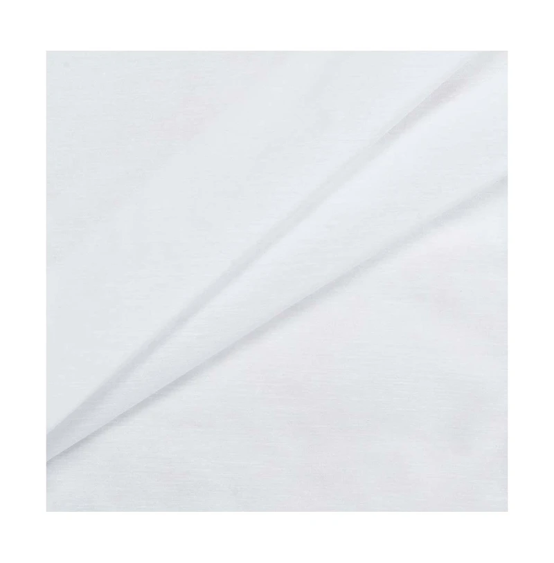 Ellis Stacey 1.5" Rod Pocket High Quality Fabric Solid Color Door Panel White