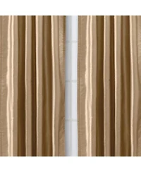 Ellis Curtain Luna Faux-Silk Rod Pocket/Back Tab Tailored Pairs - 100x84