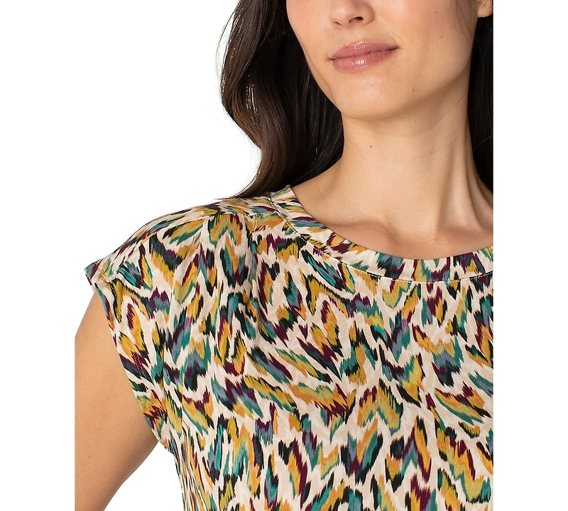 Liverpool Los Angeles Women's Boat-Neck Sleeveless Knit Top