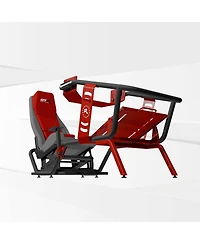 Gtr Simulator Gta Apex Racing Cockpit – Dual Gt/F1 Seating | Heavy-Duty Steel Frame | Adjustable Wheel & Pedal Mounts | Black Frame / Black-Red