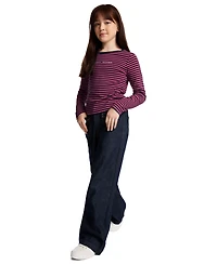 Tommy Hilfiger Girls 7-16 Feeder Stripe Rib Long-Sleeve T-Shirt
