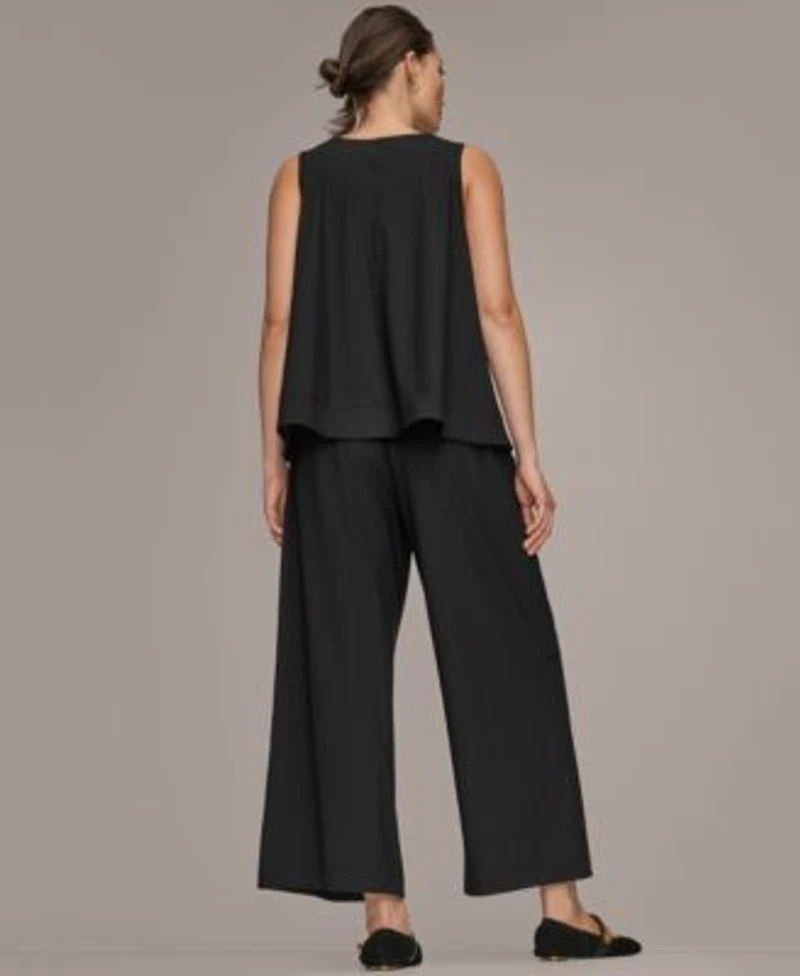Donna Karan Weekend Womens Pull On Top Mid Rise Ankle Pants