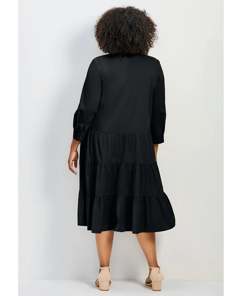 Avenue Women's Avery Cotton Poplin Button Dress