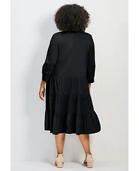 Avenue Women's Avery Cotton Poplin Button Dress