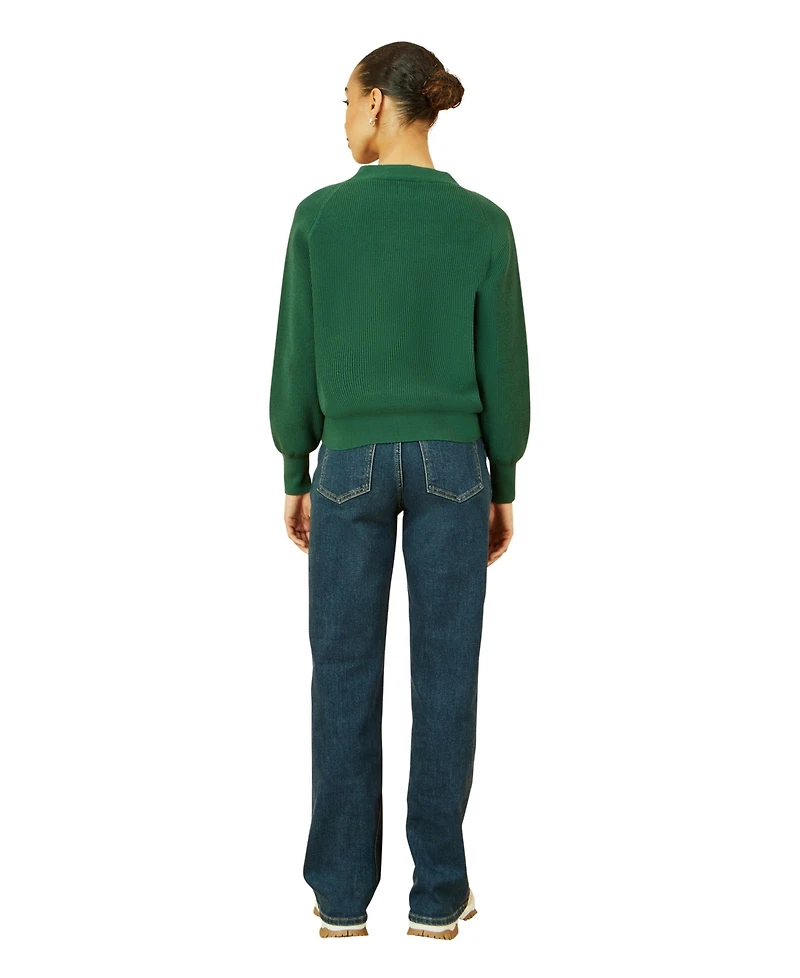 Yumi Women's Knitted Stitch Detail Cardigan