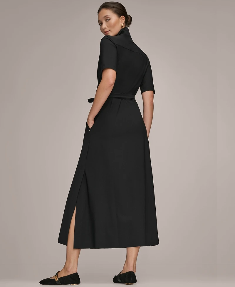 Donna Karan Weekend Women's Elbow-Sleeve Collared Polo Dress