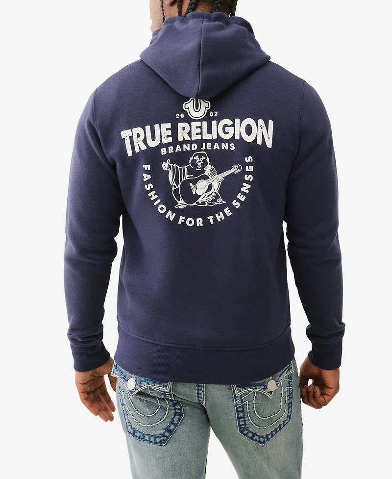 True Religion Men's Core Zip-Front Logo Hoodie