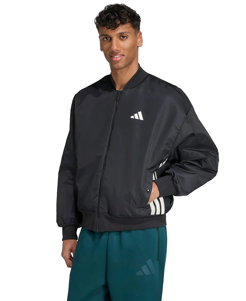 adidas Men's Stadium Long-Sleeve Bomber Jacket