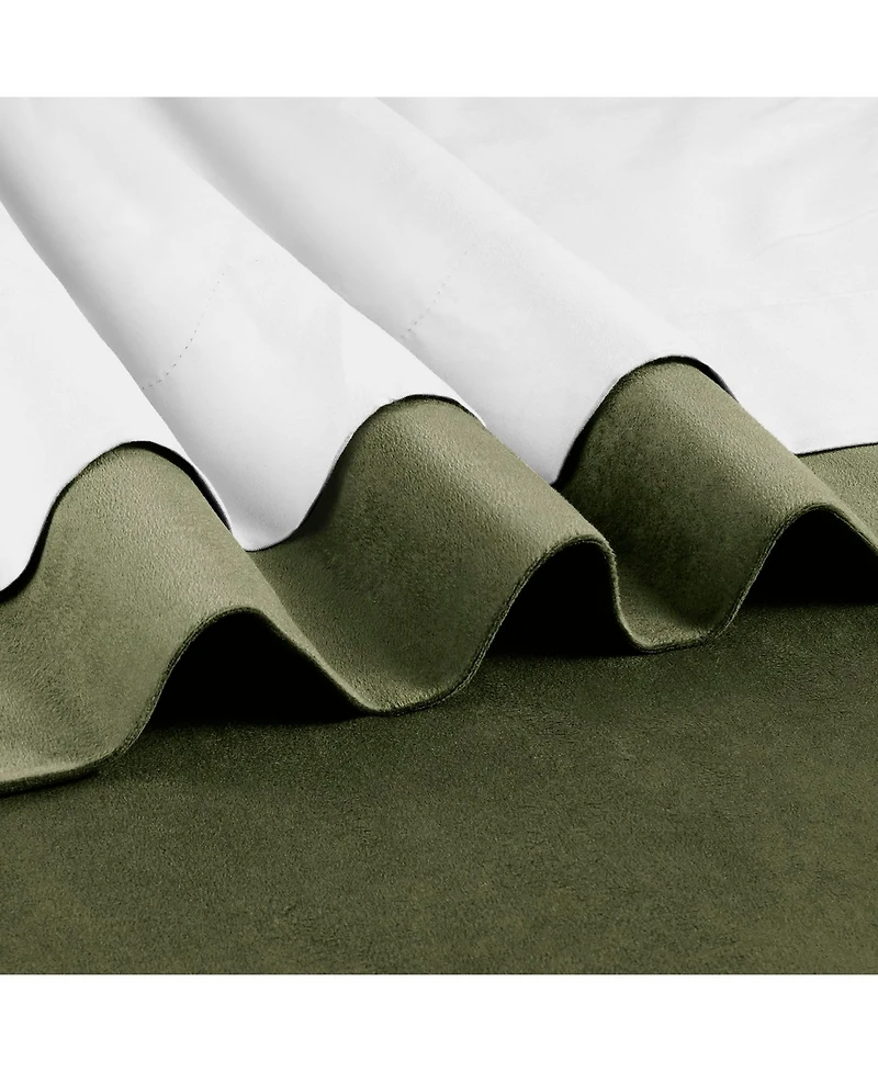 Half Price Drapes Hunter Green Signature Extra Wide Velvet Blackout Curtain