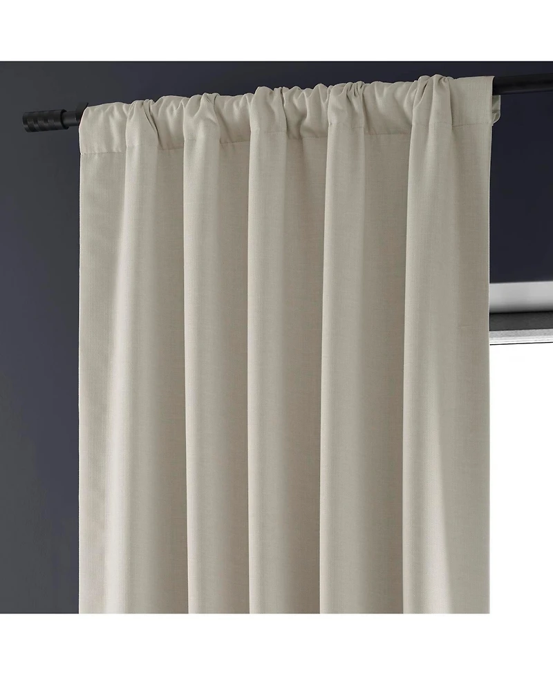 Half Price Drapes Caravan Beige Faux Linen Hotel Blackout Curtain