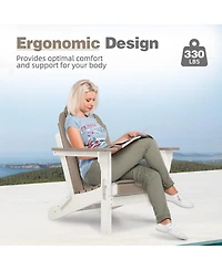 Aoodor Outdoor Folding Adirondack Chair