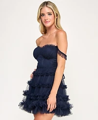 Seni & Cade Juniors' Strapless Mini Dress