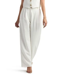 Bcx Juniors' Twill Pleated Wide Leg Pants
