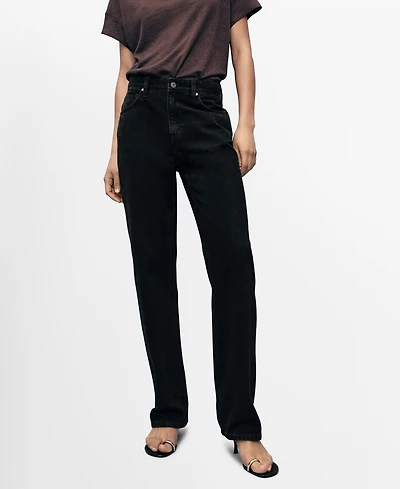 Mango Women's Matilda High-Rise Straight Jeans