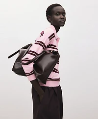 Mango Women's Striped Polo-Neck Sweater