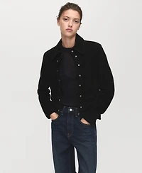 Mango Women's Turn-Up Hem Wide Leg Jeans