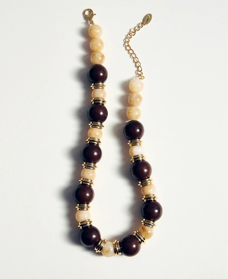 Mango Women's Combined Beads Necklace