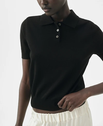 Mango Women's Wool Polo-Neck Sweater