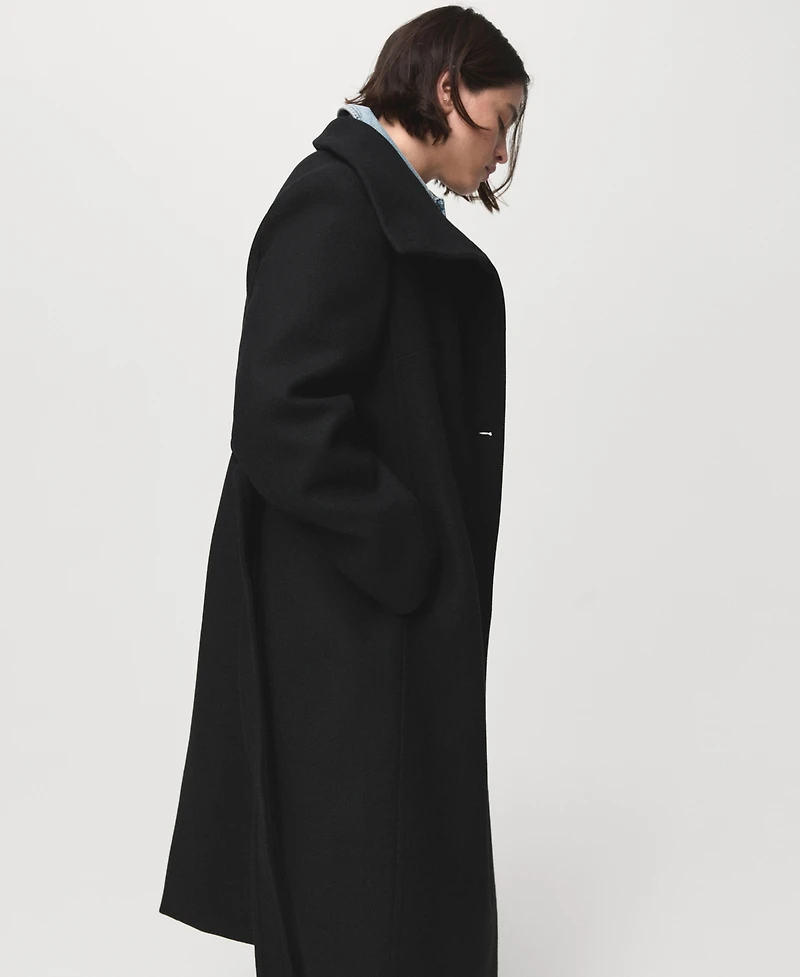 Mango Women's Manteco Wool Belt Coat