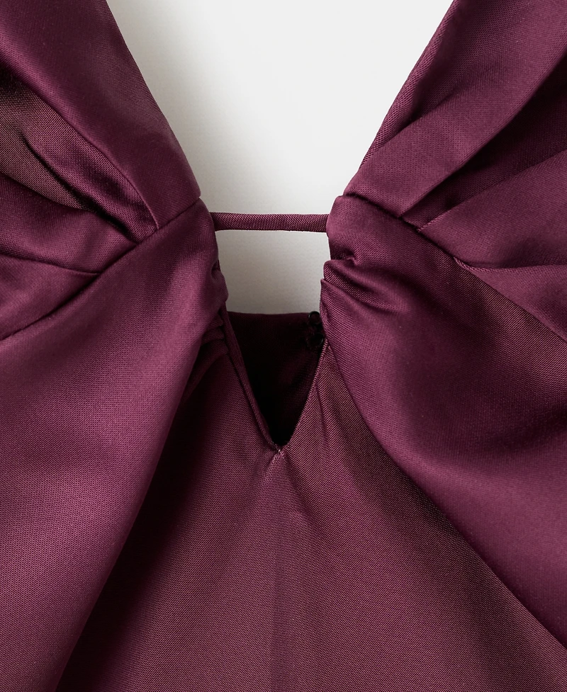 Mango Women's V-Neck Satin Dress