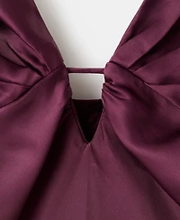 Mango Women's V-Neck Satin Dress
