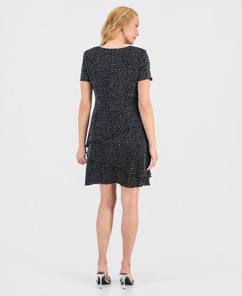 Connected Women's Plisse Tiered Dress