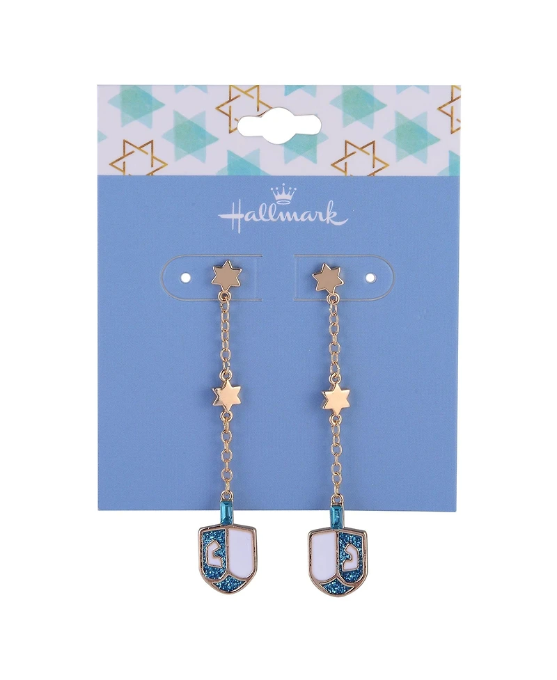 Hallmark Linear Dreidel Earrings
